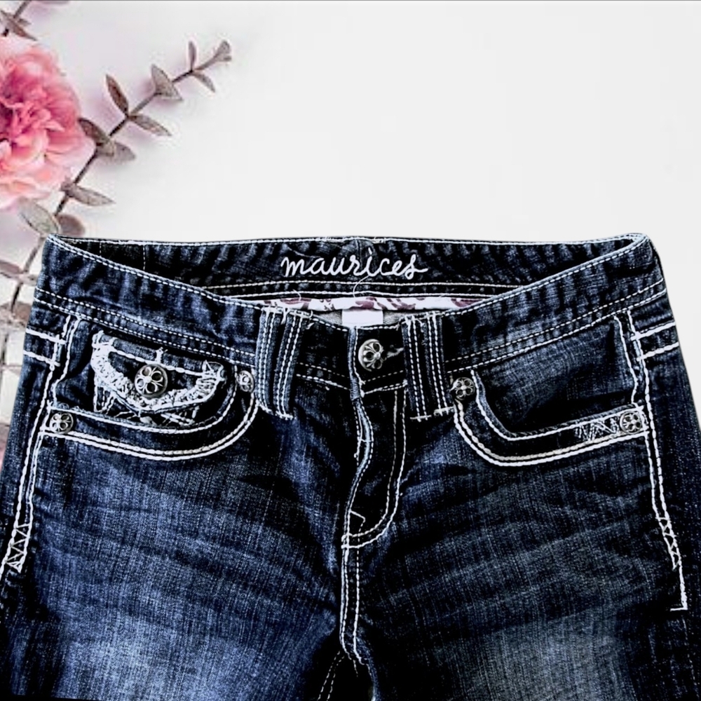 Ladies/Juniors Maurices Capri Denim Low Rise Jeans Size 7/8 Regular - Picture 4 of 7